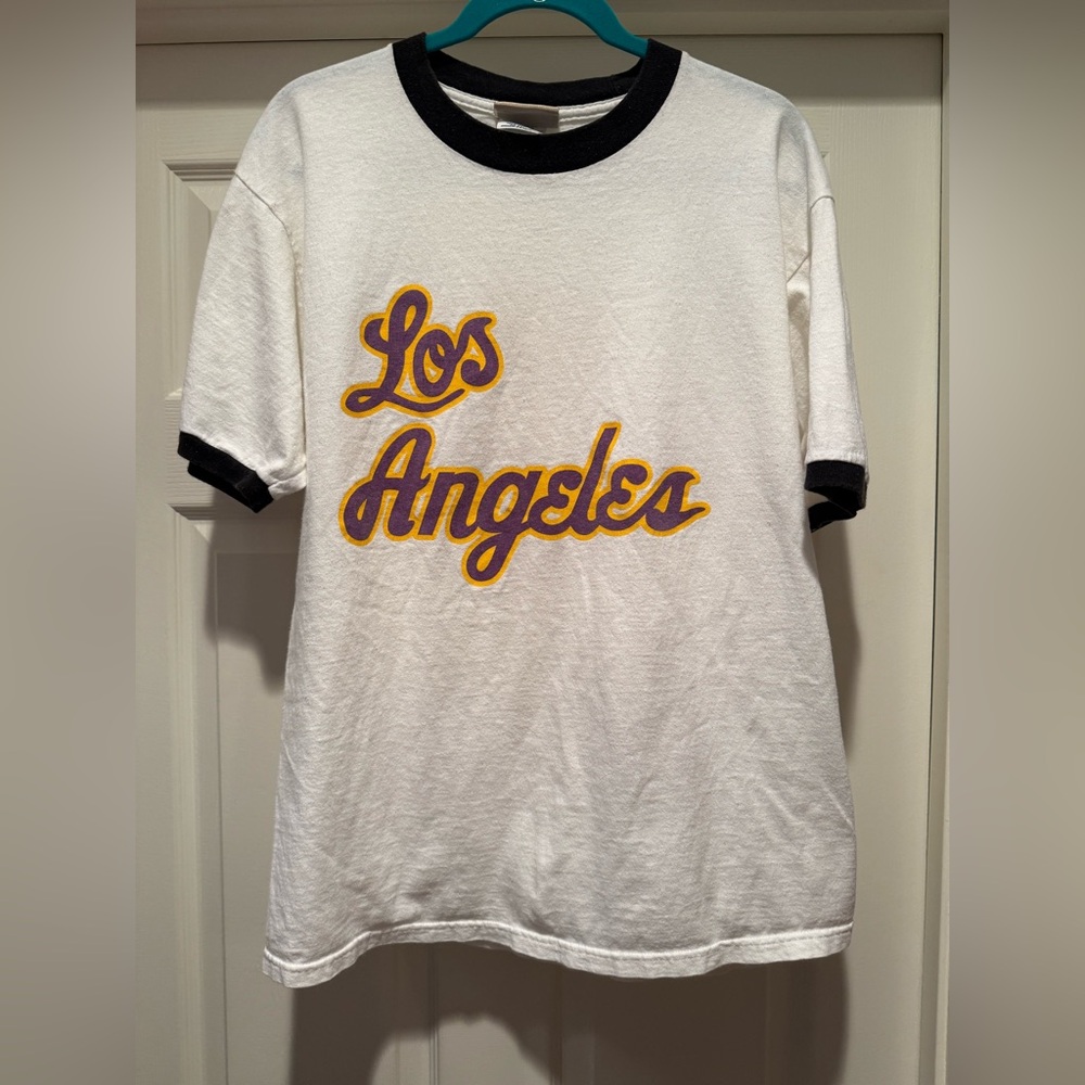 1990s NBA Los Angeles Lakers Graphic Ringer T-Shirt